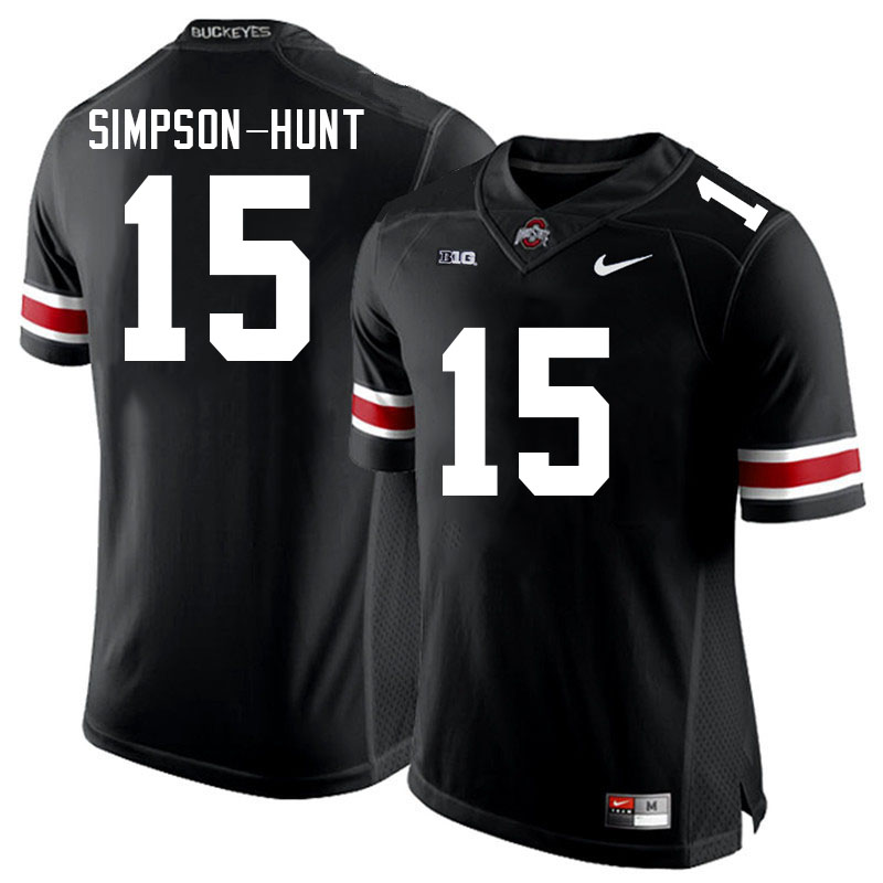 Men #15 Calvin Simpson-Hunt Ohio State Buckeyes College Football Jerseys Stitched Sale-Black